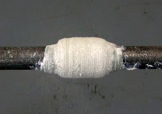 бондаж на трубе с цементом